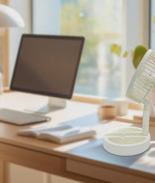 Draagbare USB Ventilator - Opvouwbaar & Verstelbaar voor Bureau en Buiten