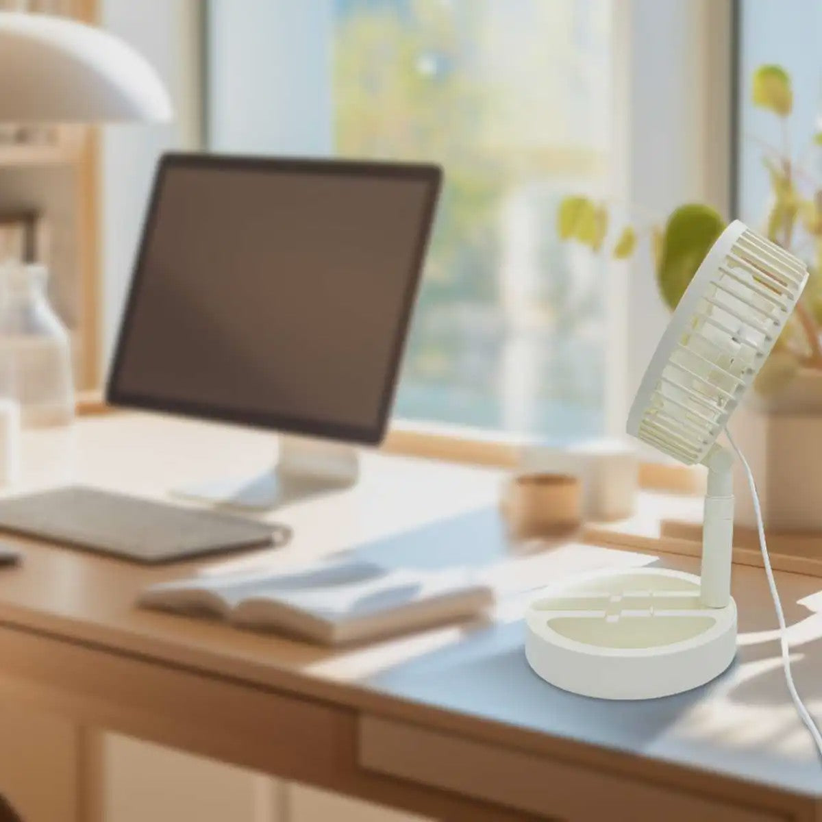 Draagbare USB Ventilator - Opvouwbaar & Verstelbaar voor Bureau en Buiten