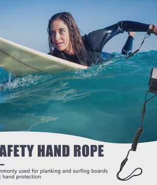 Veiligheid Surf Leash met Enkelband - Coiled Koord voor Bodyboard & Surfplank