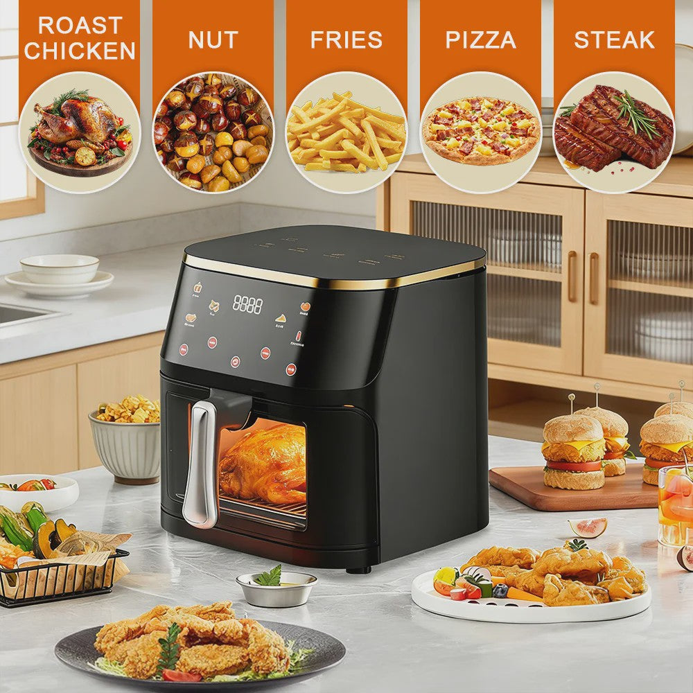 12L Digitale Airfryer XL met Zichtvenster - Gezond Frituren voor het Hele Gezin