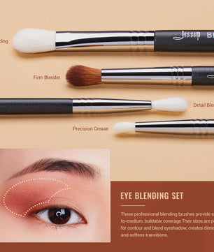 Jessup 13-delige Professionele Oog Make-up Kwastenset - Synthetisch Vegan Haar