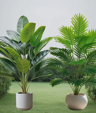 Set van 2 Luxe Kunstplanten: Realistische Palm en Bananenboom voor Huis & Hotel