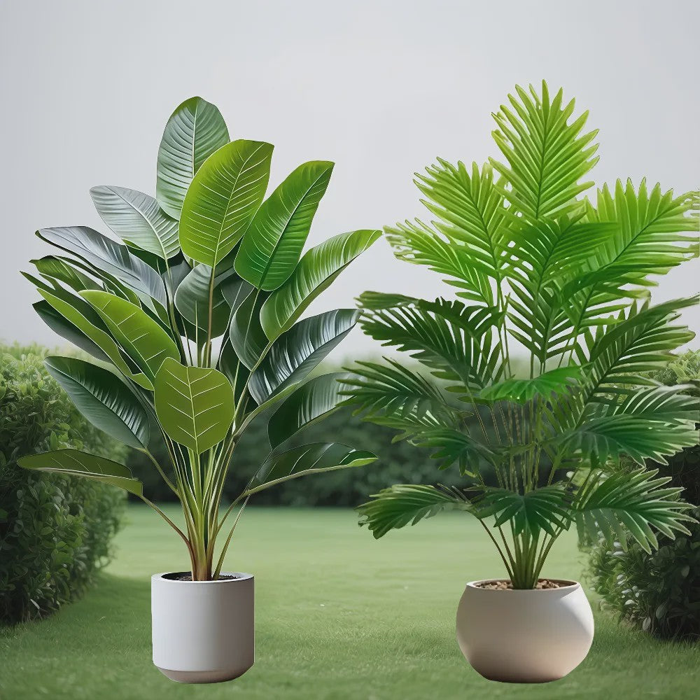 Set van 2 Luxe Kunstplanten: Realistische Palm en Bananenboom voor Huis & Hotel