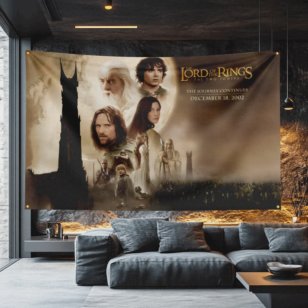 The Lord of the Rings Vlag 3x5 FT - Polyester Decoratie Banner voor Man Cave, Filmfan Cadeau