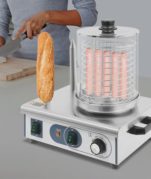 Professionele Hotdog Grill & Warmer - 550W Elektrische Worstmachine