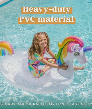 Opblaasbare Eenhoorn Zwemband met Glitters - Leuk voor Kinderen in het Zwembad