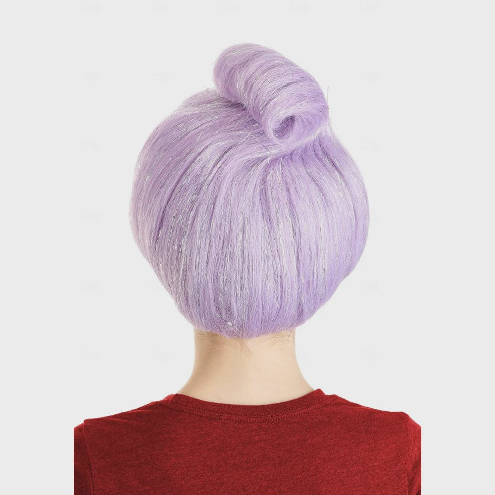 HAIRJOY Lila Sprookjesfee Pruik - Kort Synthetisch Haar met Glitters voor Carnaval & Cosplay
