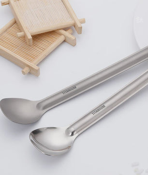 Tiartisan Titanium Spork: Ultralichte Lange Lepel & Vork voor Outdoor Avonturen
