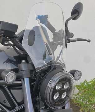 Custom Retro Windshield voor Hyosung GV250 Aquila & ST700i - Compacte Sport Winddeflector