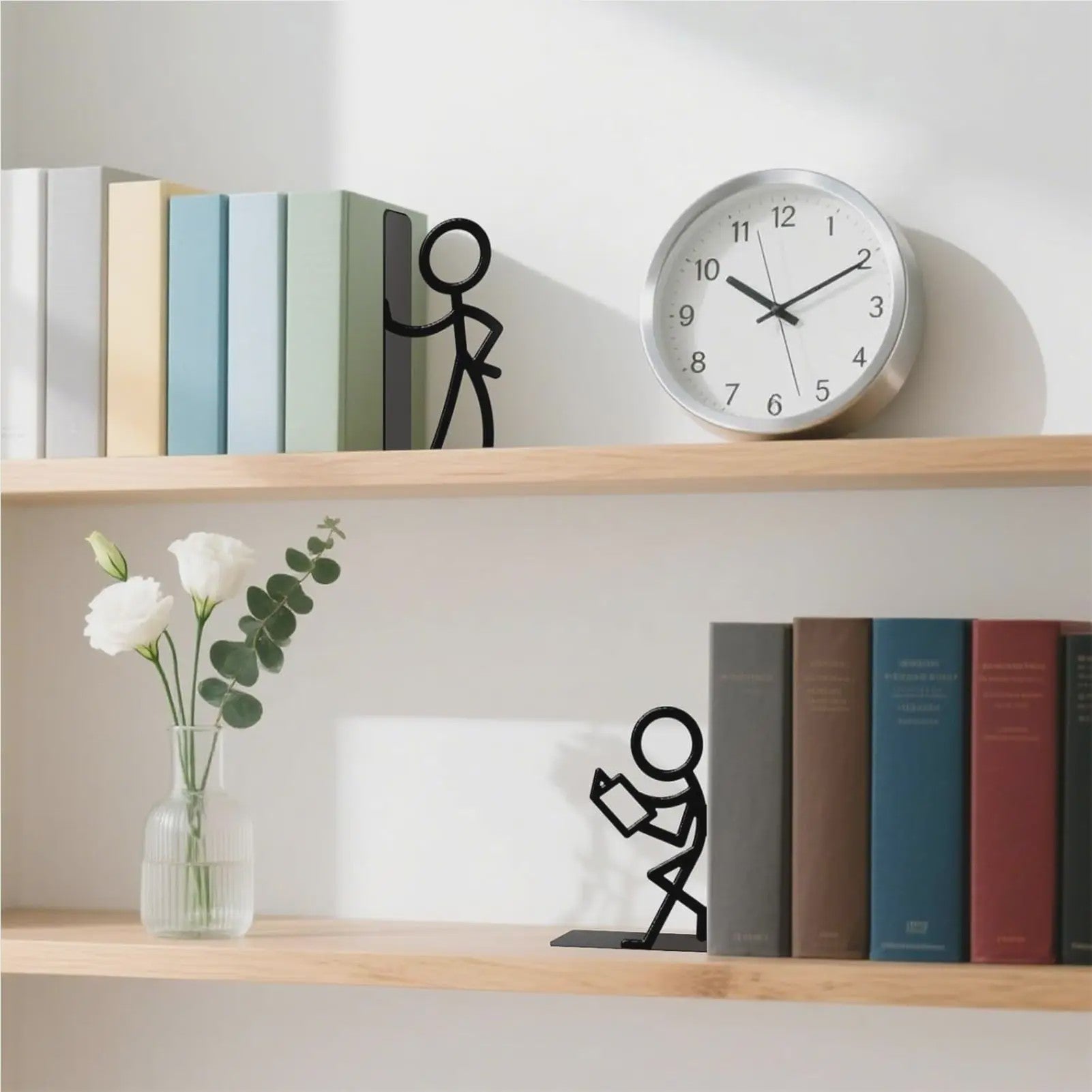 Unieke Metalen Boekensteunen - Abstracte Kunst & Decoratie voor Boekenkasten