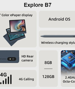 Bigme B7: 7" E-Ink E-Reader met Android 14, 8+128GB en Penondersteuning