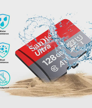 SanDisk Ultra Micro SD Kaart 32GB, 64GB, 128GB - Class 10, UHS-I, A1 Snelheid