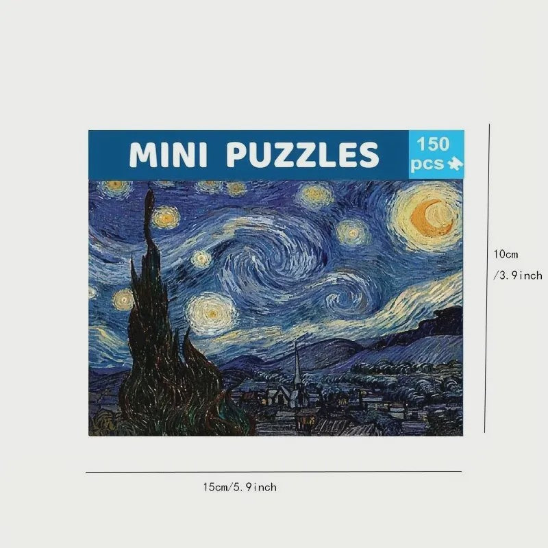 150-delige Puzzel in Proefbuis: Van Gogh's Sterrennacht - Uniek Cadeau