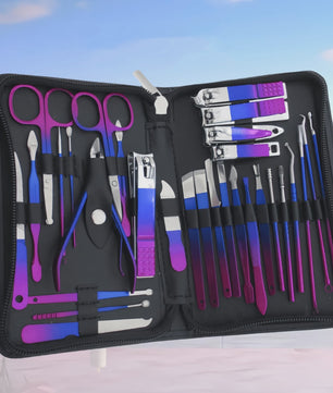 Professionele RVS Manicure & Pedicure Set (9-18 Stuks) met Precisie Tools en Reisfoedraal