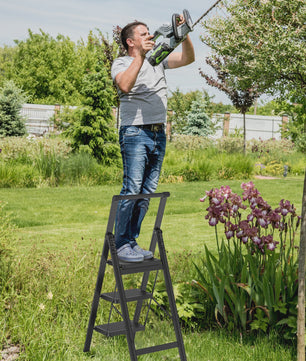 Opvouwbare Steekladder met Optionele Handgreep - 2/3/4 Treden, 250kg Belastbaar