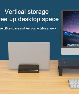 Verticale Laptop Stand met 3 Sleuven - Organizer voor MacBook, Tablet & Telefoon