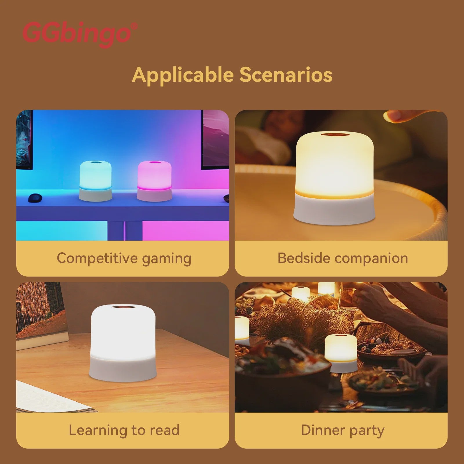 RGB Sfeerverlichting Tafellamp - Oplaadbaar met Afstandsbediening & Touch Bediening