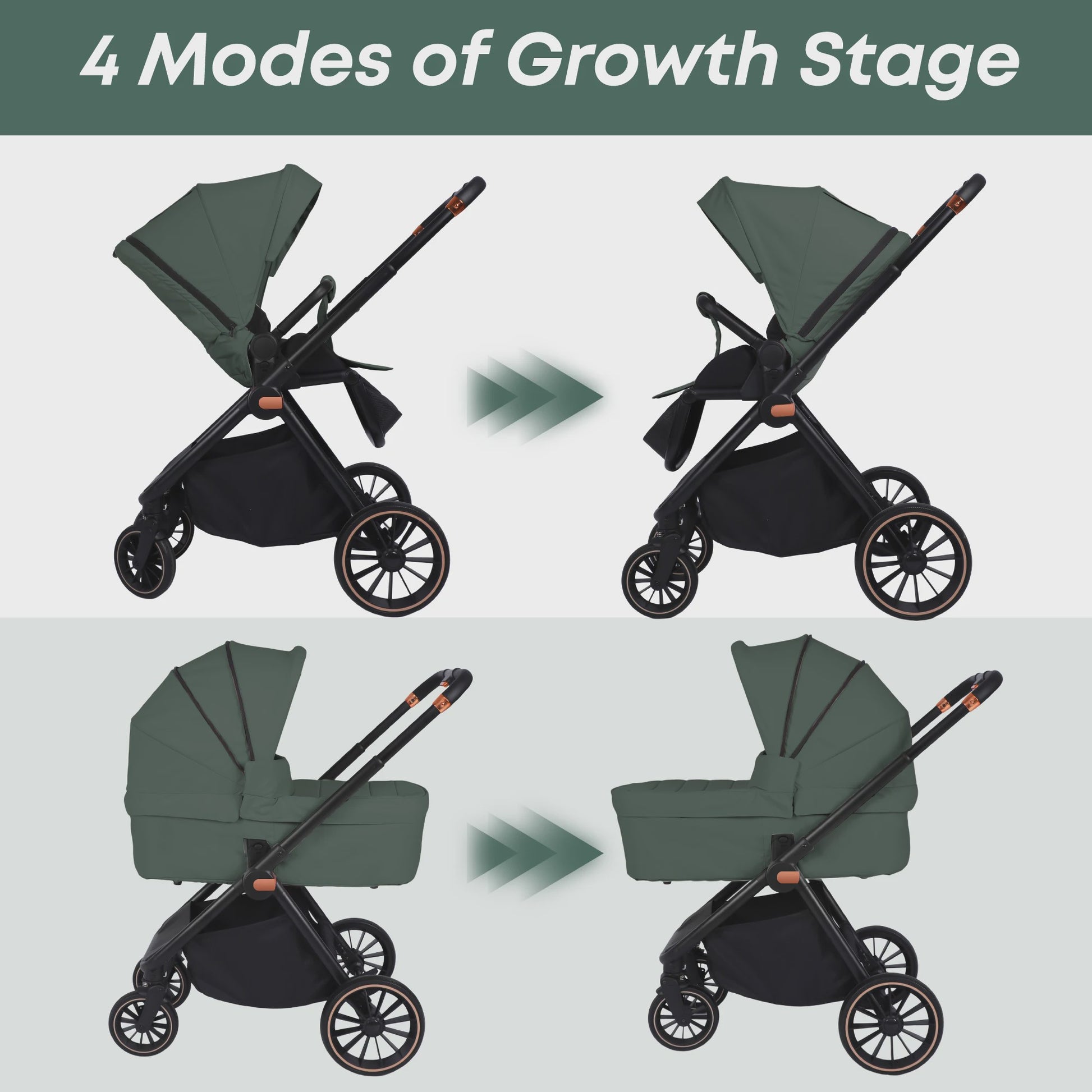 Lichtgewicht 2-in-1 Babybuggy: Multifunctioneel, Omkeerbaar en Makkelijk Inklapbaar