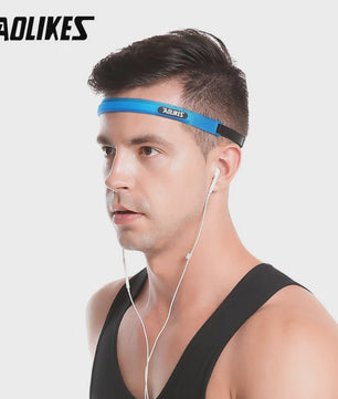 AOLIKES Elastische Zweetband Hoofdband - Zacht Siliconen voor Sport & Fitness