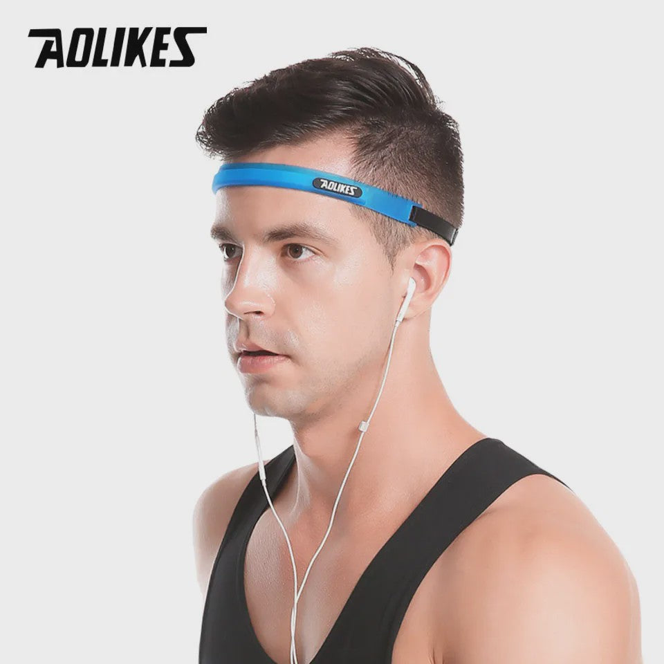 AOLIKES Elastische Zweetband Hoofdband - Zacht Siliconen voor Sport & Fitness