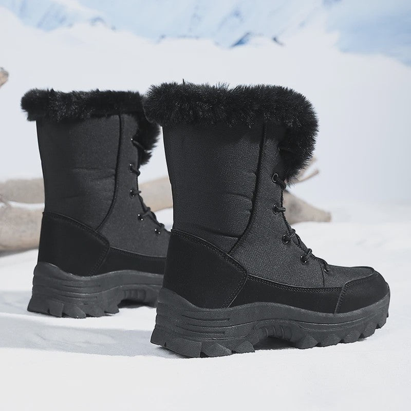 Warme Dames Winter Snowboots - Waterdicht, Antislip & Fleece-Lined Hoge Laarzen