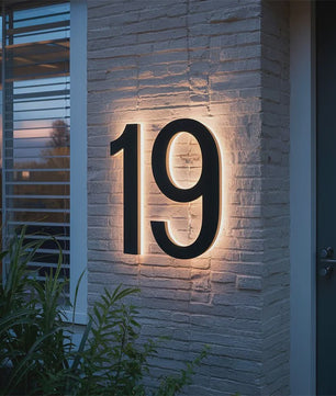 Moderne Verlichte Huisnummers LED - Stijlvol en Duurzaam Huisnummer Bord