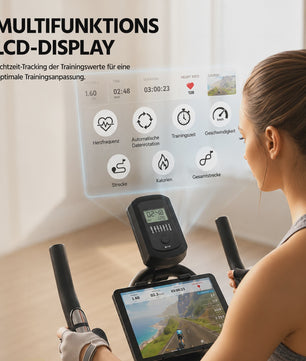 Indoor Hometrainer Fiets met Smart APP & LCD Display - Stil & Verstelbaar