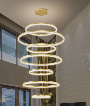 Luxe Ring Plafondlamp - Moderne LED Hanglamp voor Trappenhuis & Woonkamer