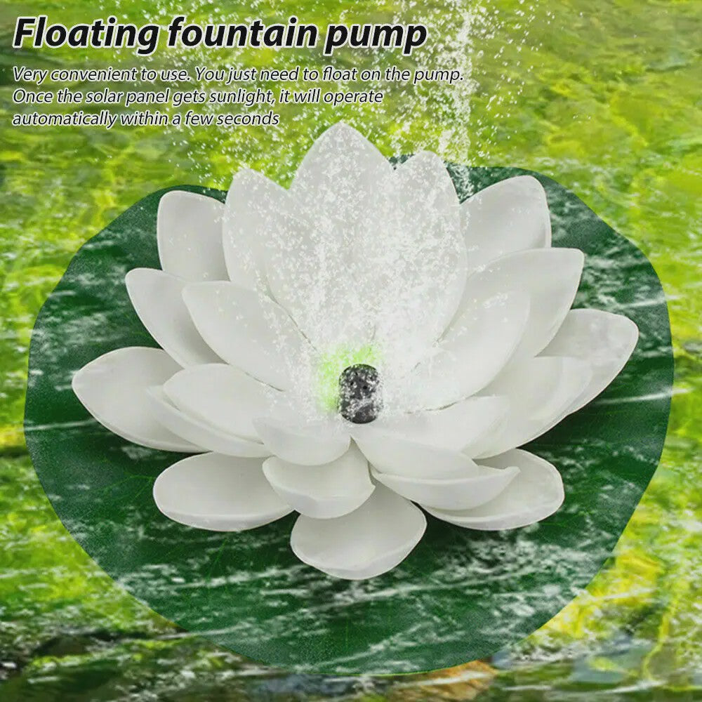 Mini Lotus Solar Fontein - Drijvende Waterval Decoratie voor Tuin & Vogelbad