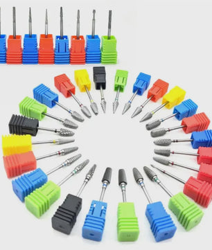 Professionele Tungsten Carbide Nagelboor Bits Set - 33 Stijlen voor Manicure & Pedicure