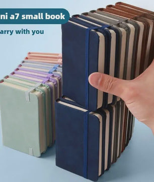 Compact A7 Notitieboekje met PU Cover - Mini Memo Pad voor Onderweg