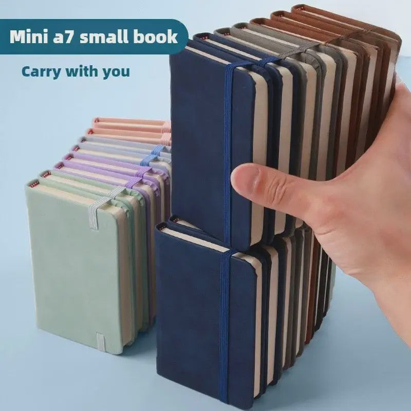 Compact A7 Notitieboekje met PU Cover - Mini Memo Pad voor Onderweg
