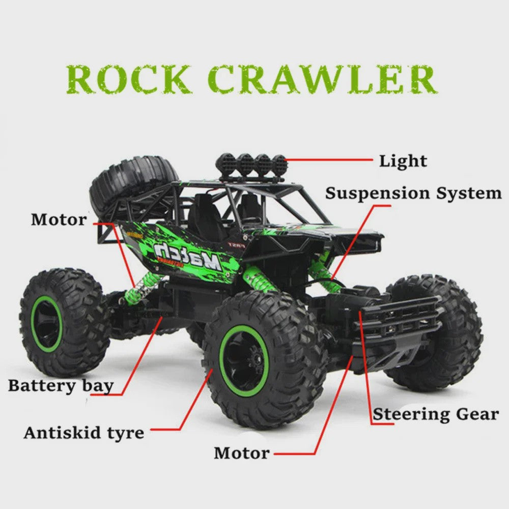 4WD RC Off-Road Buggy 1:12/1:16 - Stoere Afstandsbestuurbare Auto voor Kinderen