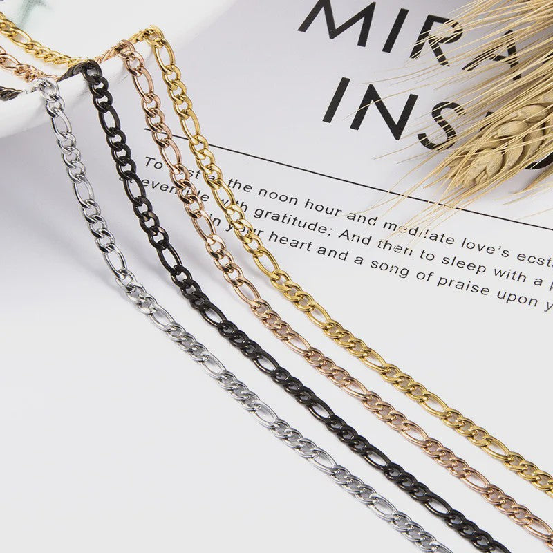 Heren Figaro Ketting - Stoer RVS Punk Hiphop Sieraden Cadeau