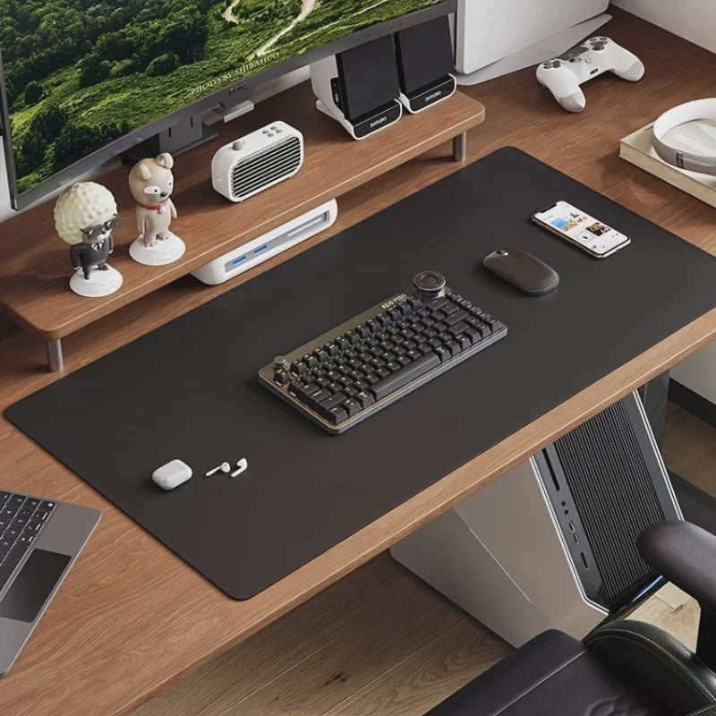 Luxe PU Lederen Bureauonderlegger - Waterdicht & Antislip voor Kantoor & Gaming