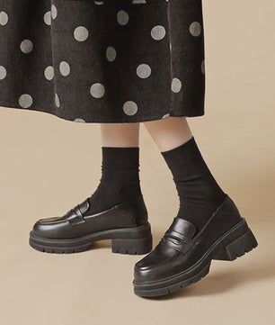 Dames Platform Loafers - Britse Stijl, Comfortabel & Modieus voor Dagelijks Gebruik