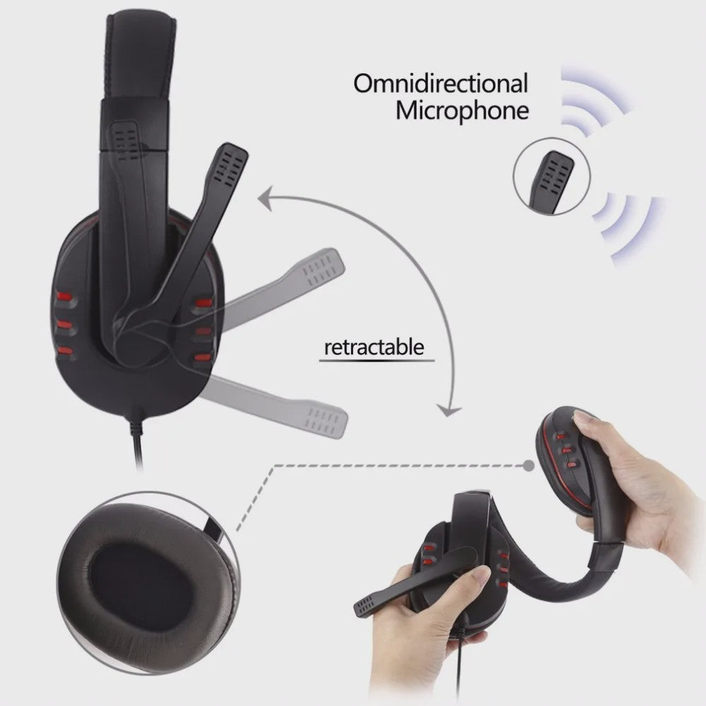 Gaming Headset met Microfoon en Volumeregeling - Bedraad 3.5mm voor PC, PS4, Xbox