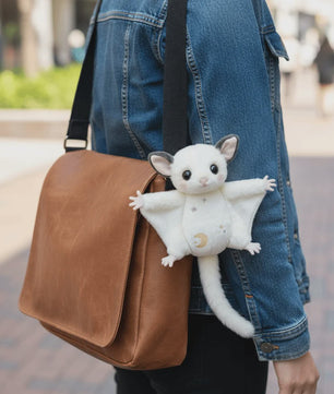Schattige Sugar Glider Pluche Sleutelhanger - Zachte Vliegende Eekhoorn Tas Hanger, Kawaii Dier Cadeau