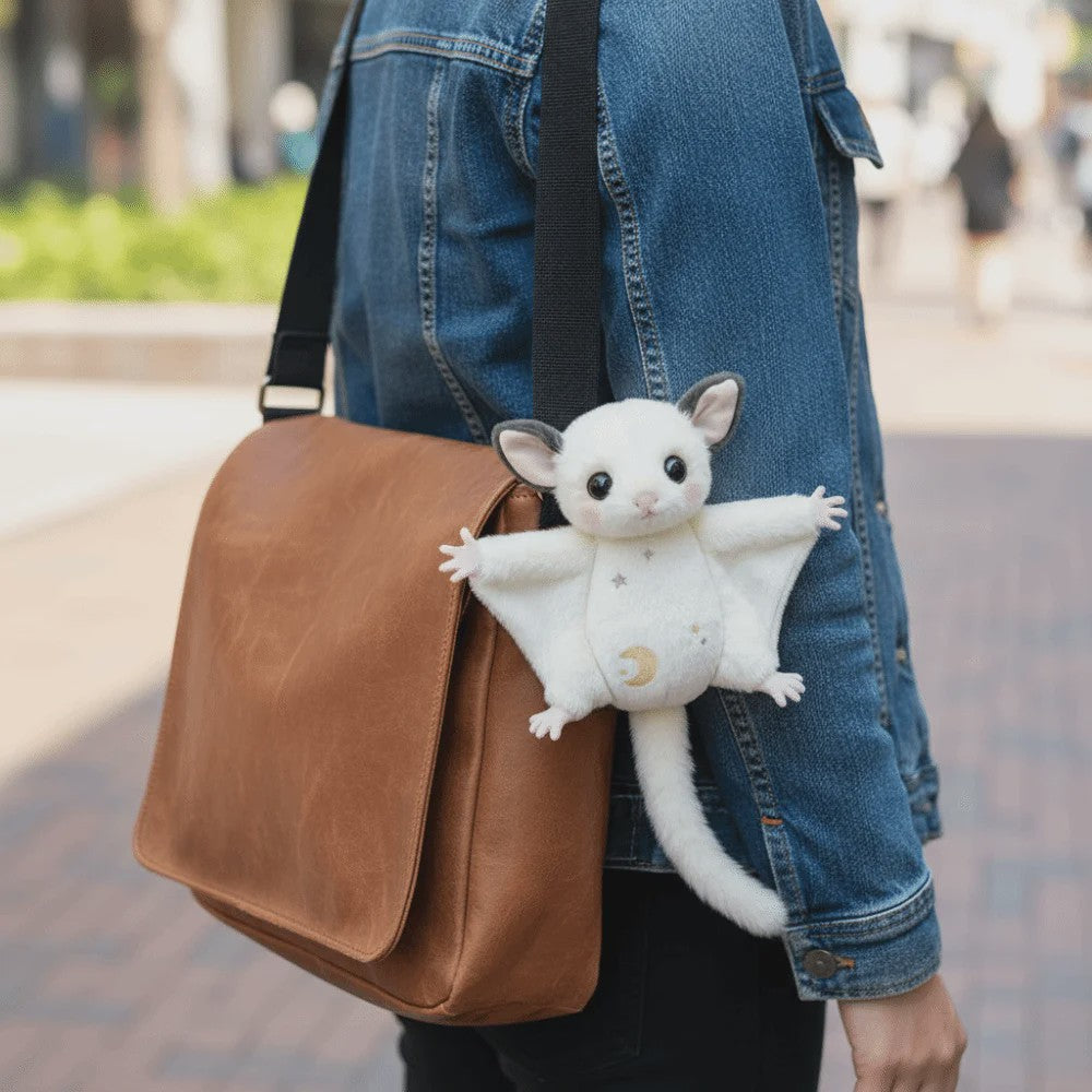 Schattige Sugar Glider Pluche Sleutelhanger - Zachte Vliegende Eekhoorn Tas Hanger, Kawaii Dier Cadeau