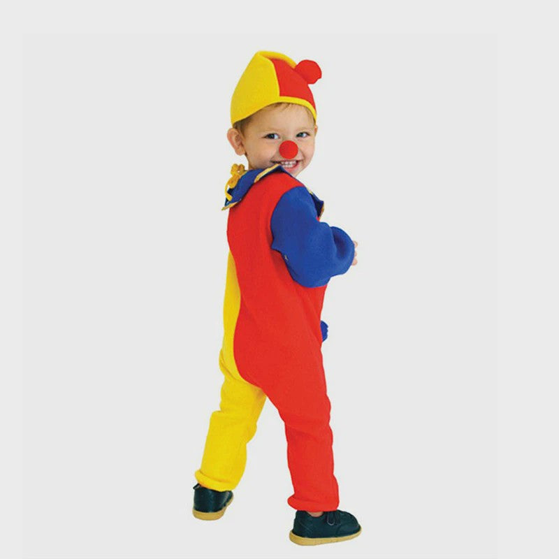 Kind Clown Kostuum met Muts - Feestelijk Jumpsuit voor Jongens & Meisjes