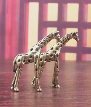 Koperen Giraffe Figuur - Decoratief Ornament voor Huis en Thee Ceremonie