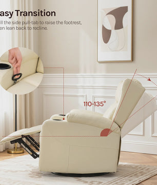 Draaibare Fauteuil met Verstelbare Rugleuning en Voetensteun | Comfortabel en Stijlvol