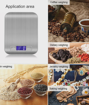 RVS Keukenweegschaal 5kg/1g - Precisie Digitale Voedselweegschaal met LCD Display