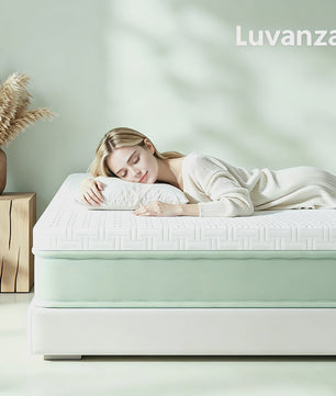 Luvanza 5cm Gel Topper: Verkoelend, Drukverlagend & Omkeerbaar (2-in-1)