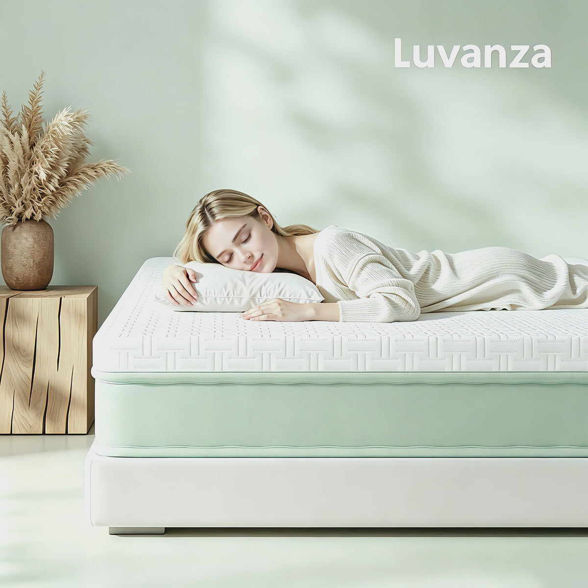 Luvanza 5cm Gel Topper: Verkoelend, Drukverlagend & Omkeerbaar (2-in-1)