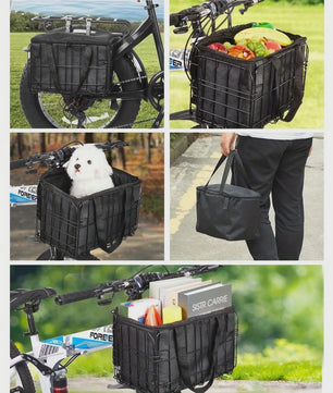 Grote Fietsmand voor Voor- of Achteraan – Ruime Opbergtas voor Boodschappen, Huisdieren en Meer