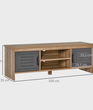 Homcom Tv Cabinet for 42" Televisions with 2 Doors and 2 Shelves 109X35X38Cm