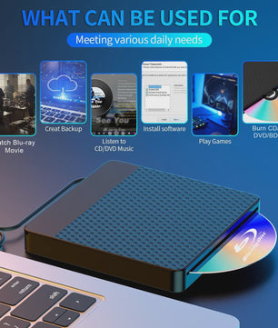Externe Blu-ray Drive met USB 3.0 & Type-C: Slot-in BD Brander voor Laptops