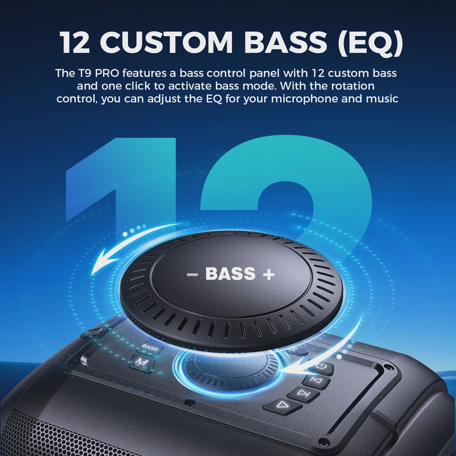 W-KING 250W Krachtige Party Bluetooth Speaker met 120dB Geluid, 12 Custom Bass & Draagbaar Ontwerp - Bluetooth 5.3