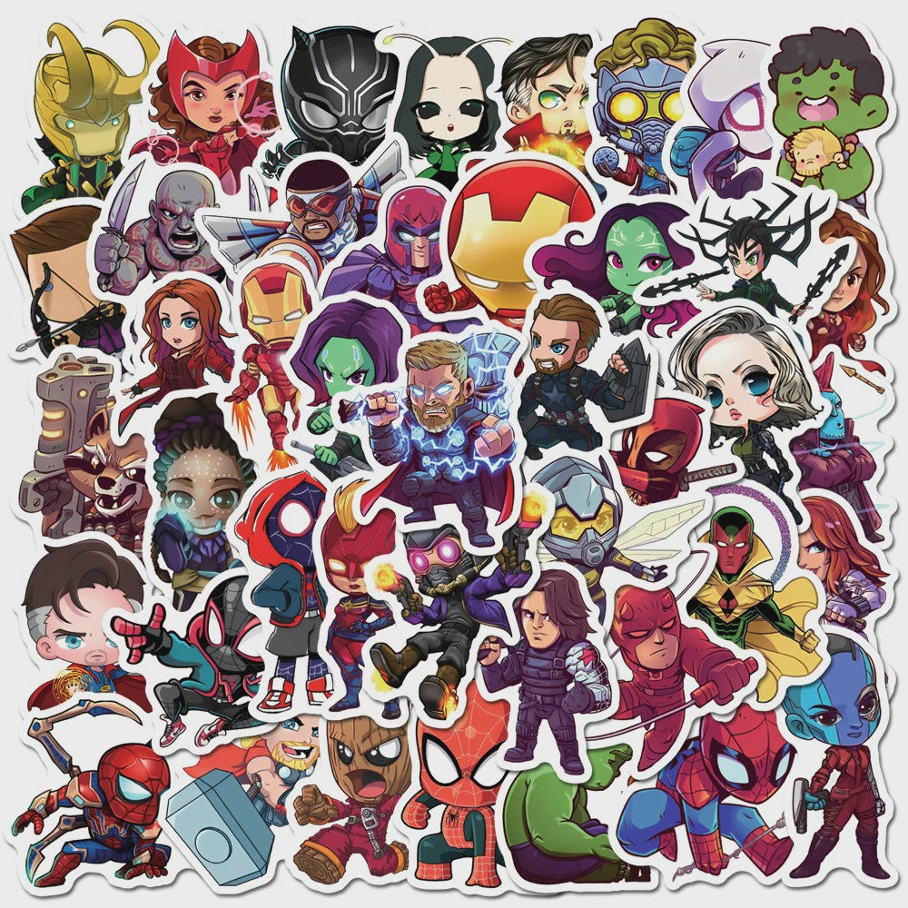 Marvel Avengers Superheld Stickers - Waterdicht & Decoratief (10-200 Stuks)